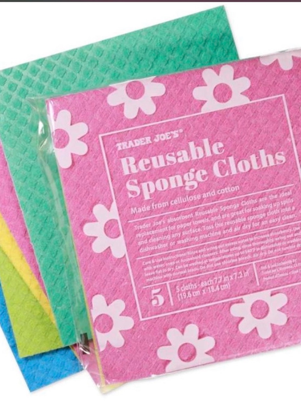 Trader Joe’s Reusable Sponge Cloths NWT